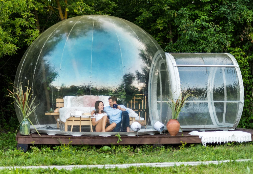 single tunnel bubble tent